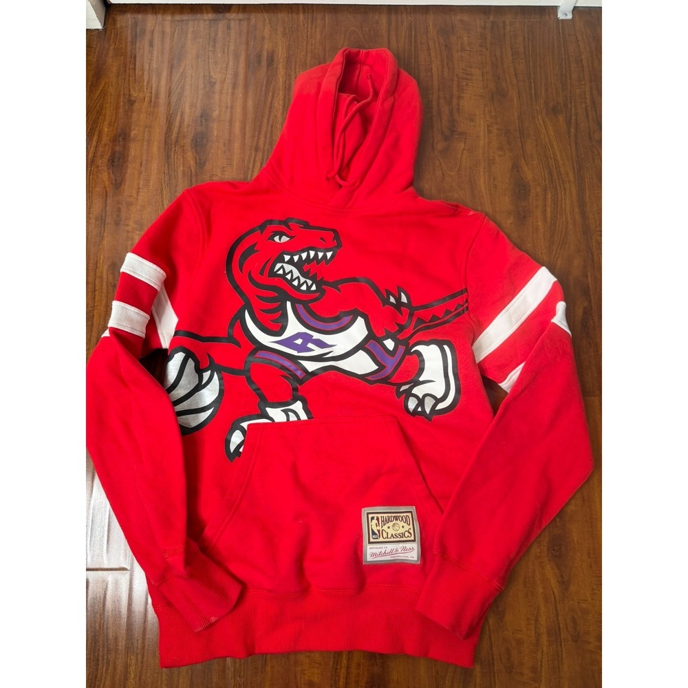 Mitchell & Ness NBA Toronto Raptors Hoodie Mens Medium Red All Over Baskeball